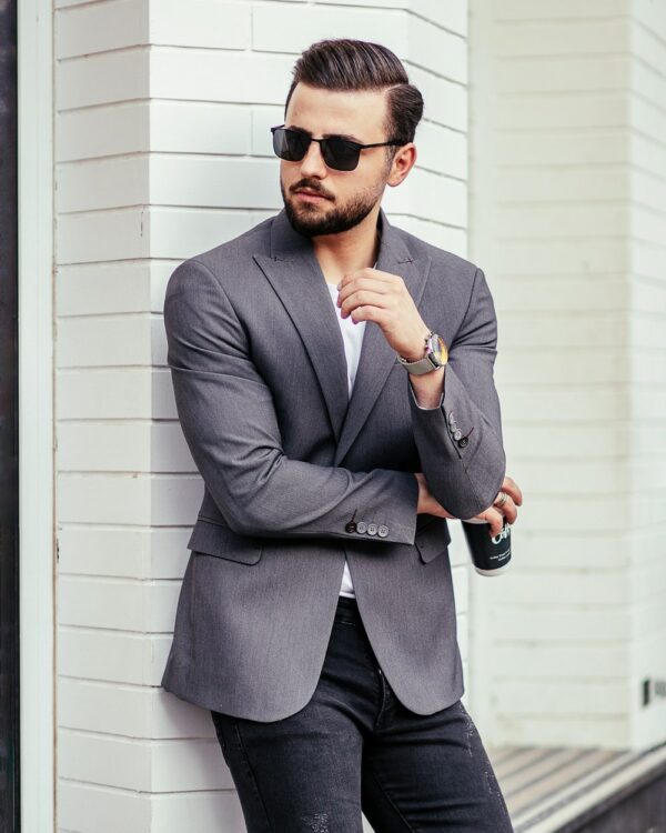 Blazer xanh navy - Xám Blazer xanh navy - Xám