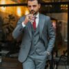 Vest tuxedo ba mảnh - Xám